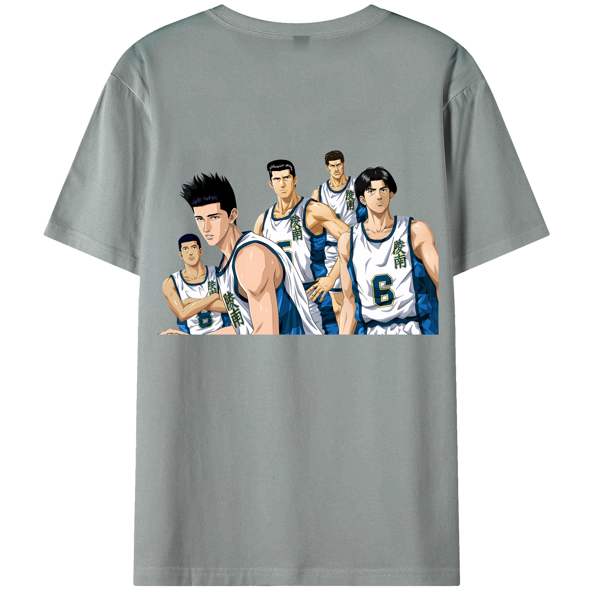 （画像用） SLAM DUNK／スラムダンク 綿100％ メンズ半袖Tシャツ（バックプリント） 通気性